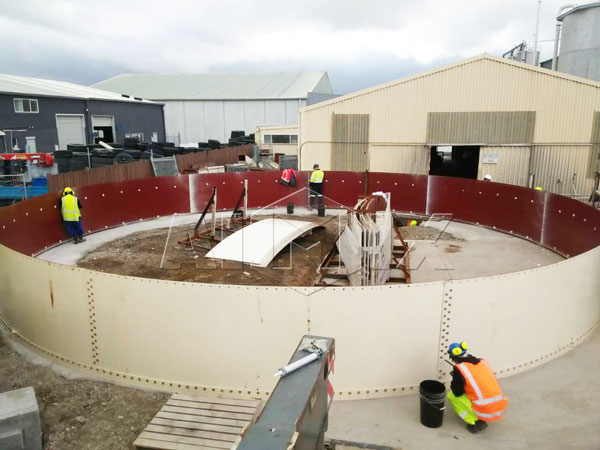 large cement silo installation