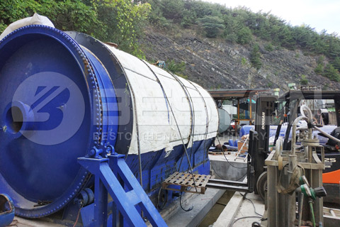 Installation of Beston Rubber Pyrolysis Plant